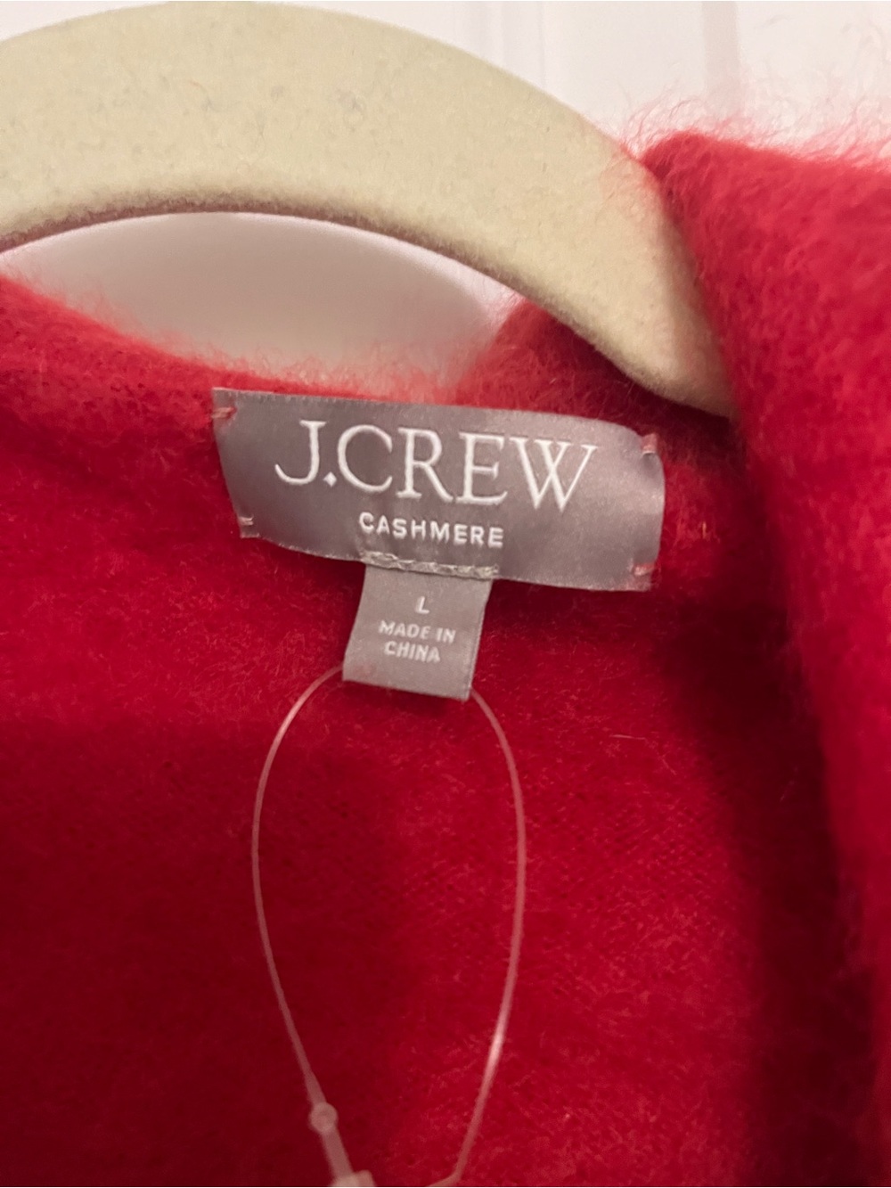 JCrew Red Cashmere Hoodie - Picture 4 of 7